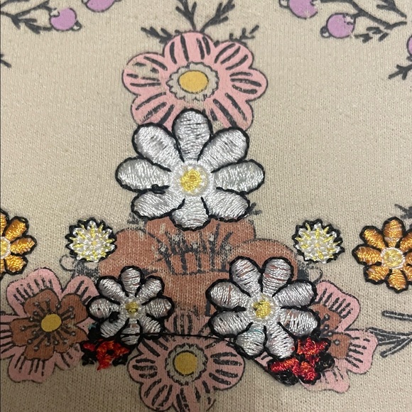 Woodstock Floral Peace Sign Graphic Sweatshirt - Picture 6 of 12